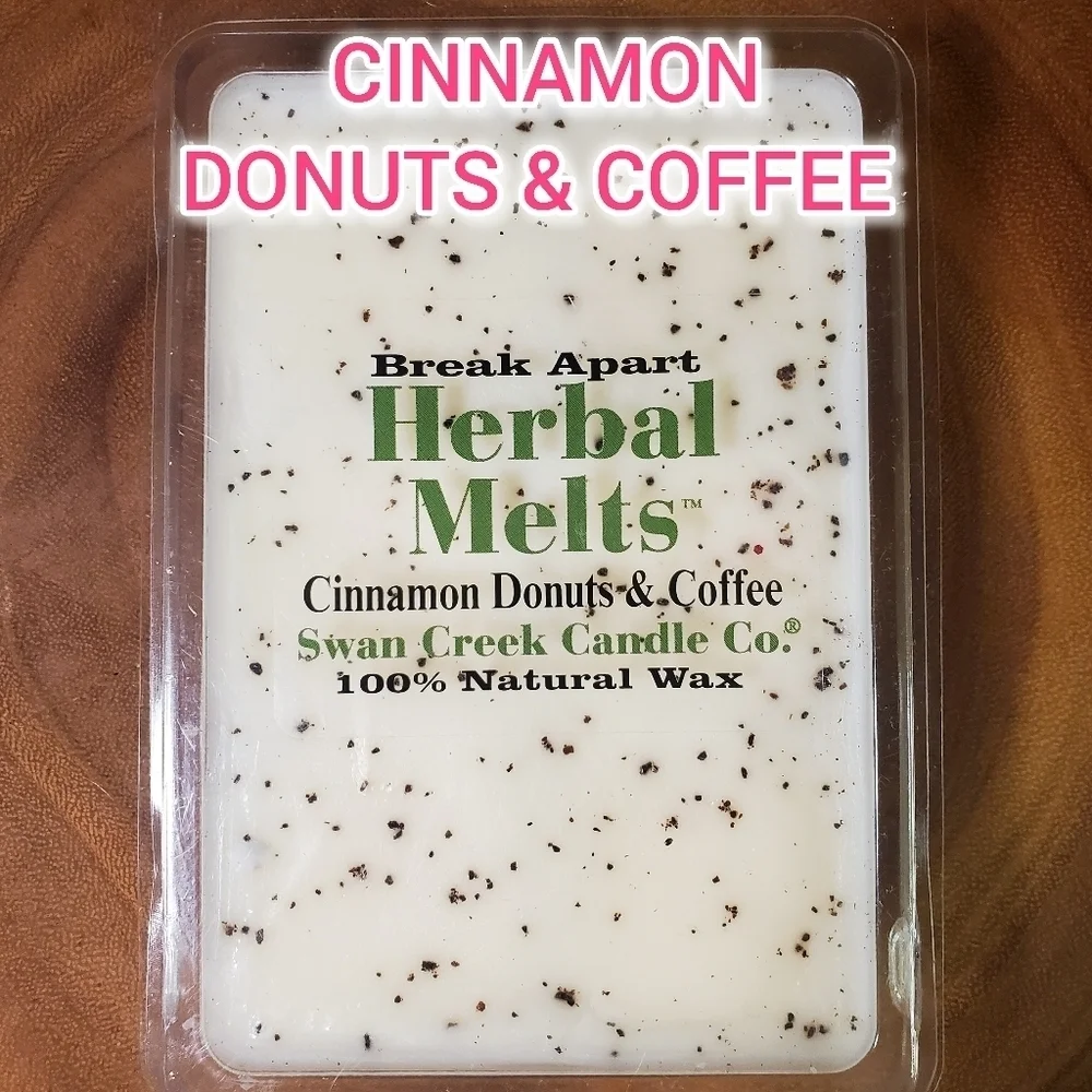 CINNAMON DONUTS & COFFEE by SWAN CREEK CANDLE CO Herbal Melts Natural Wax 5.25oz